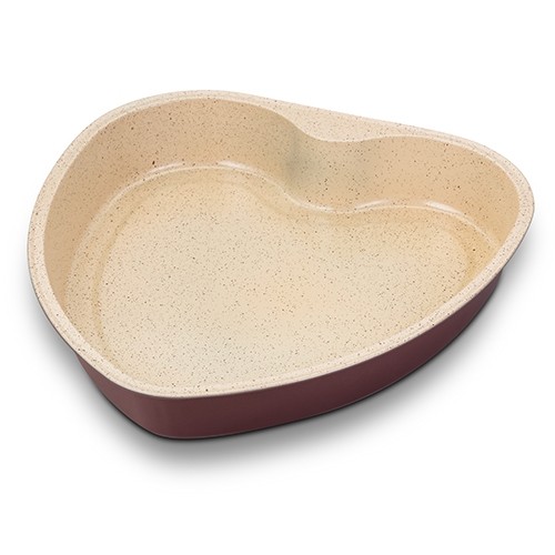 Tava ceramica pentru tort Heart, Eco Friendly, L33xl31,5xH5 cm