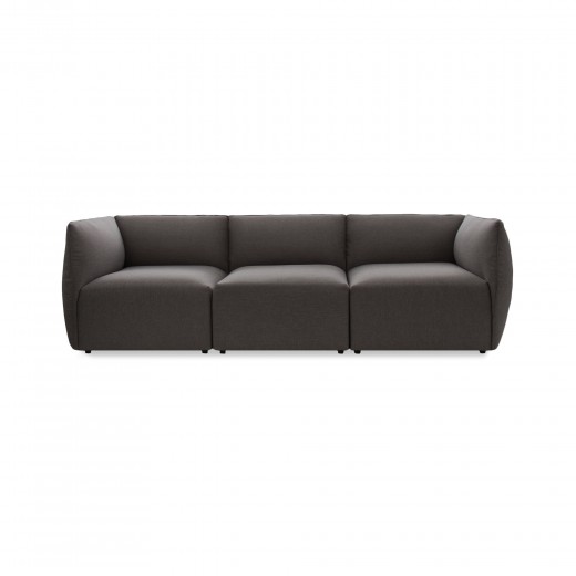 Canapea Fixa 3 locuri Cube Dark Grey