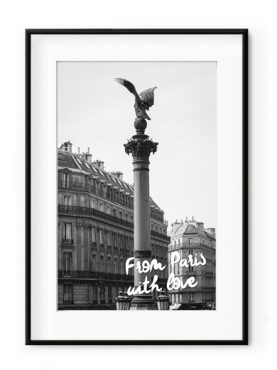 Tablou From Paris with Love Aluminium Noir