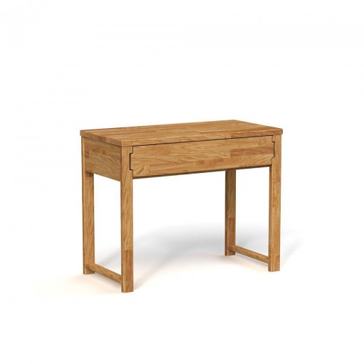 Masa de birou din lemn masiv de stejar natural Koli, L100xl51xh80 cm