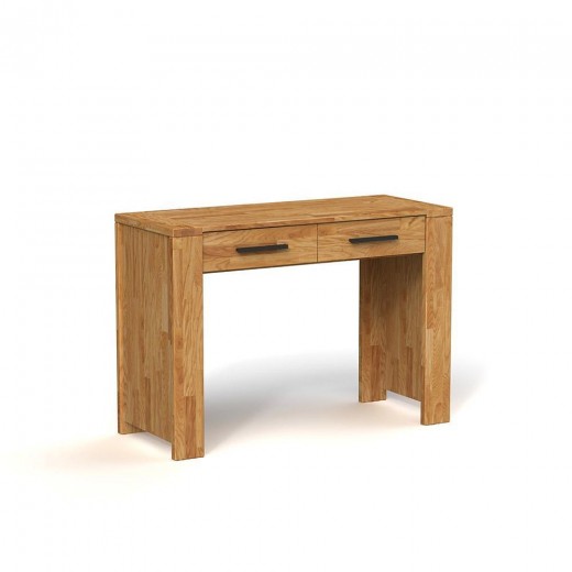 Masa de birou din lemn masiv stejar natural Cubic, L111xl45xh78 cm
