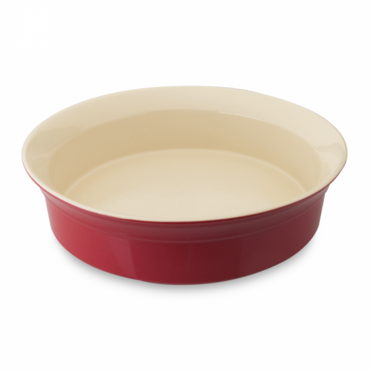Tava ceramica rotunda, 24 cm, Red, Geminis Line