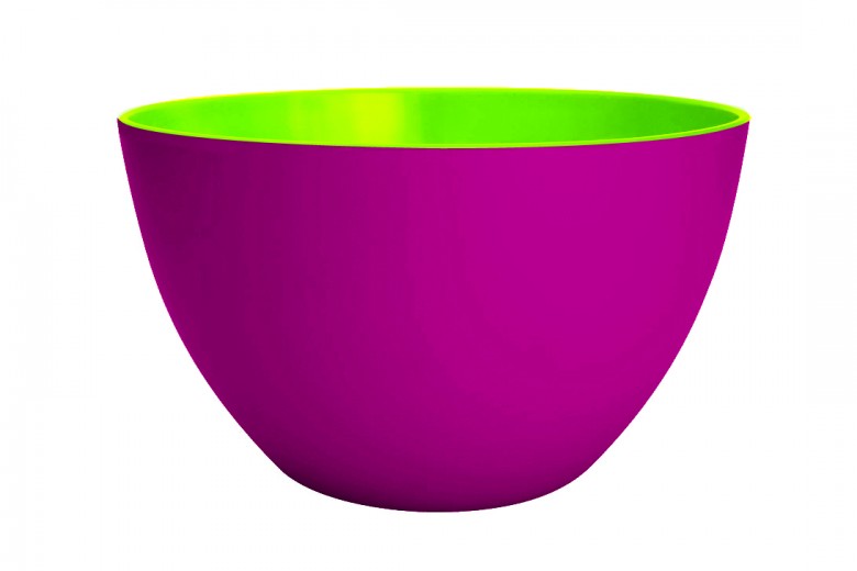 Bol salata Duobowl Magenta/Verde, Ø18 cm 