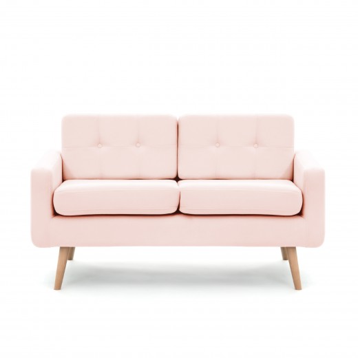 Canapea Fixa 2 locuri Ina Pastel Pink