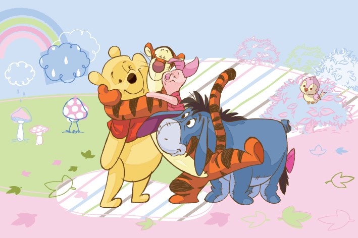 Covor Disney Kids Winnie Rainbow 51171, Imprimat Digital