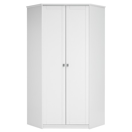 Dulap de colt cu 2 usi White, Silversparkle, l130xA94xH201 cm