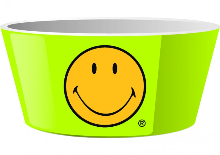 Mini Bol pentru cereale Cereal Smiley Verde, Ø15 cm