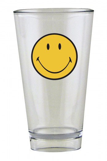Pahar pentru party Smiley Tumbler Galben/Transparent, 330 ml