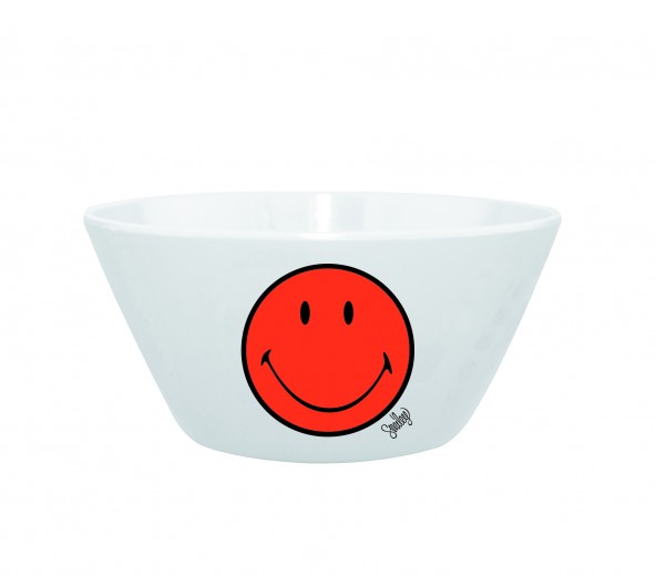Mini Bol pentru cereale Smiley Portocaliu/Alb, Ø15 cm