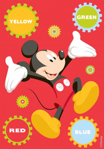 Covor Disney Kids Mickey Colors 86195, Imprimat Digital