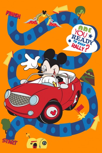 Covor Disney Kids Mickey Cars 88062, Imprimat Digital