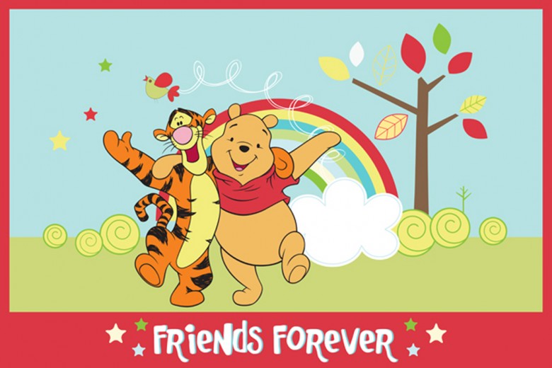 Covor Disney Kids Winnie Friends Forever 88063, Imprimat Digital