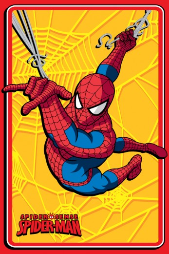 Covor Disney Kids Spider Man Yellow 88422, Imprimat Digital