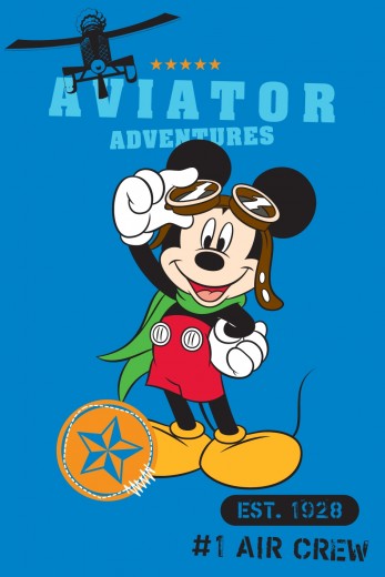 Covor Disney Kids Mickey Aviator, Imprimat Digital-120 x 168 cm 