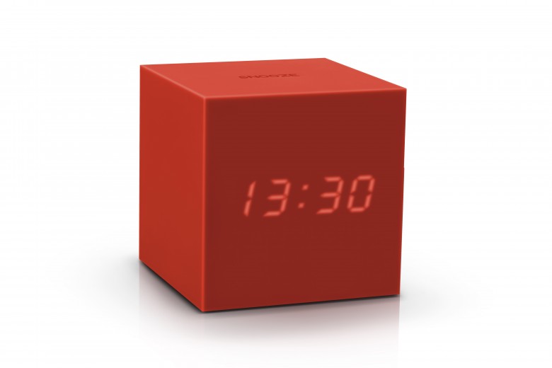 Ceas inteligent cu senzor de alarma Gravity Cube Click Clock Red