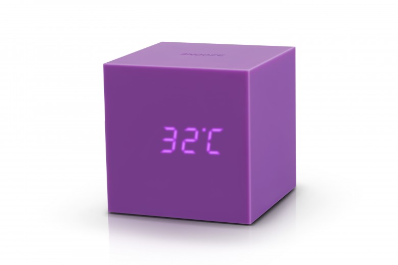 Ceas inteligent cu senzor de alarma Gravity Cube Click Clock Purple