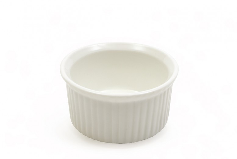 Set 12 Mini Boluri Souffle White Basics Ramekin Alb, Portelan, 6,5 cm