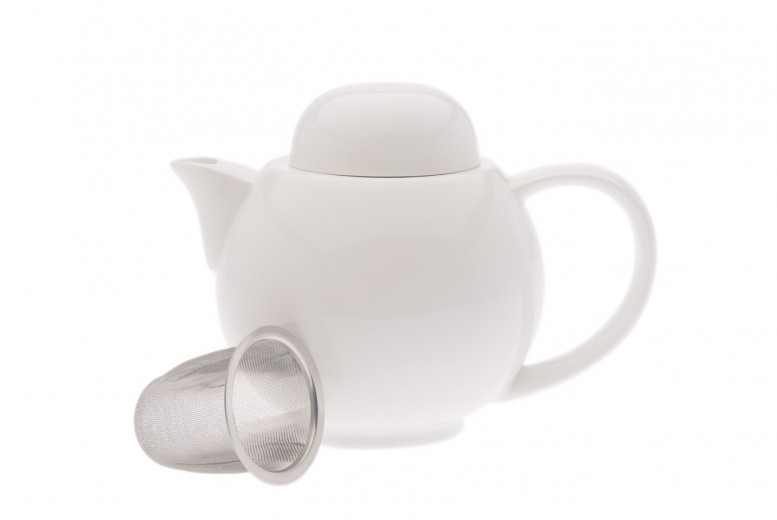 Ceainic cu sita White Basics Teapot Alb/2 cesti, Portelan