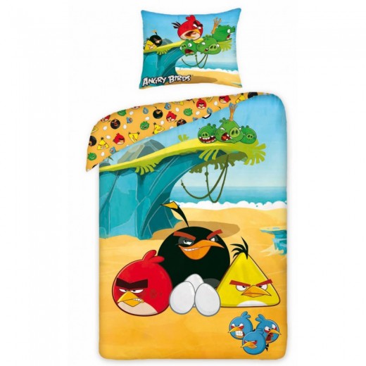 Lenjerie de pat copii Cotton Angry Birds 5005