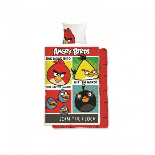 Lenjerie de pat copii Cotton Angry Birds 114