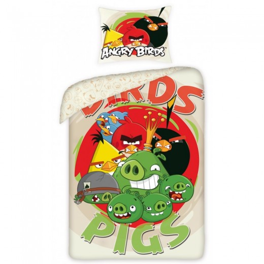 Lenjerie de pat copii Cotton Angry Birds 5008