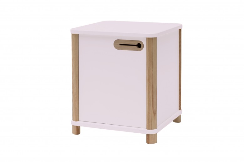 Cabinet din MDF si lemn de frasin, cu 1 usa Ashme Dusky Pink, l42xA42xH48 cm