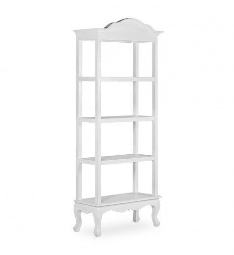 Biblioteca din lemn Buku Alb, l80xA35xH200 cm
