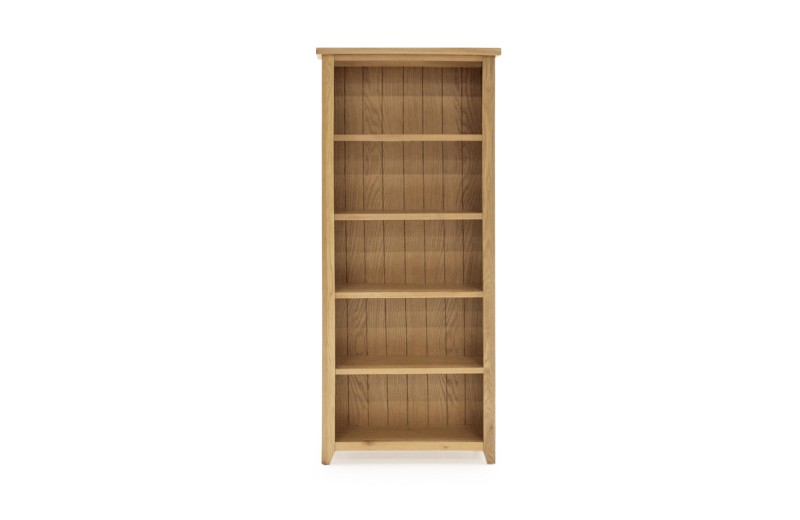 Biblioteca din lemn de stejar si furnir Ramore Large Oak, l70xA25xH175,1 cm