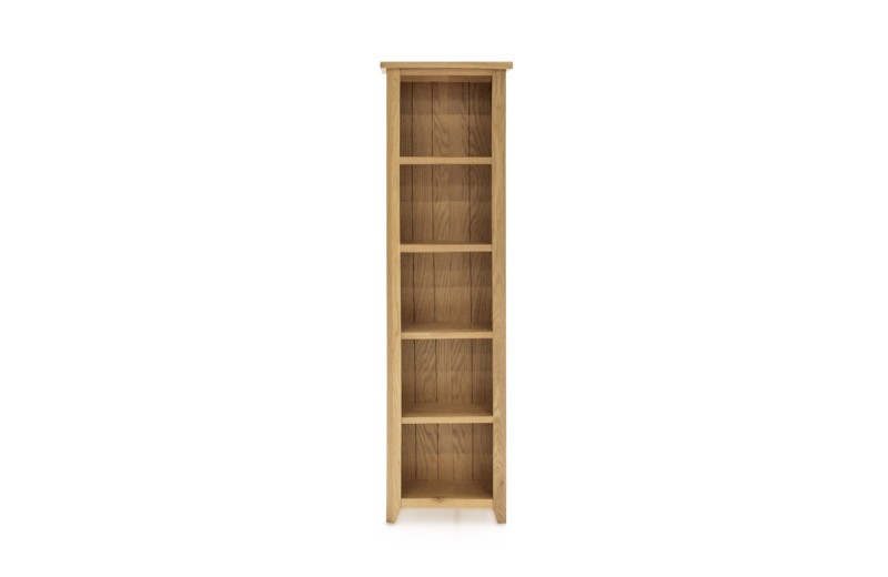 Biblioteca din lemn de stejar si furnir Ramore Slim, l52xA22,5xH177 cm