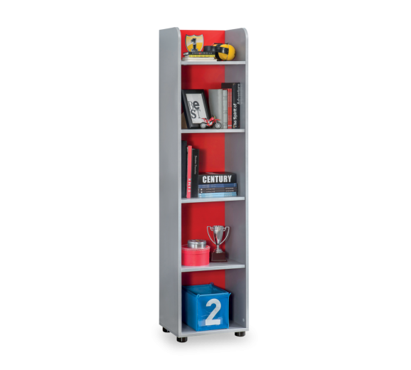 Biblioteca din pal, pentru copii Race Cup Rosu / Albastru deschis, l39xA32xH160 cm