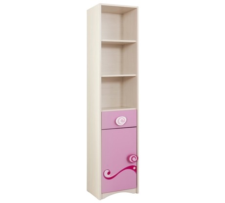 Biblioteca din pal, pentru copii Little Princess Pink / Nature, l38xA35xH173 cm