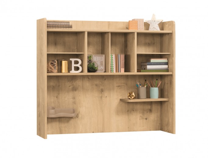 Biblioteca suspendata din pal, pentru tineret, Mocha Natur, l107xA28xH92 cm