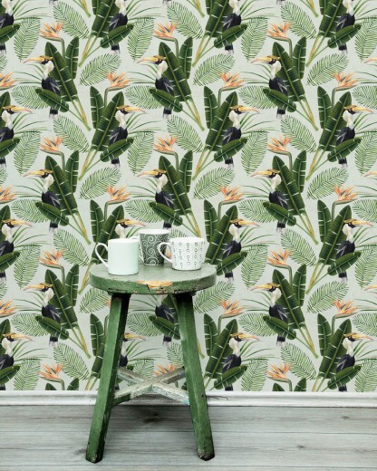 Set 3 role Tapet Imprimat Digital Birds of Paradise