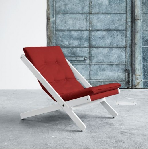 Fotoliu relaxare Boogie White Passion Red