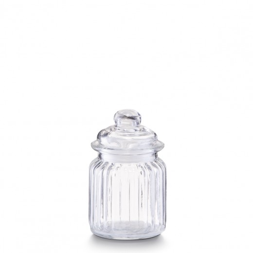 Borcan pentru depozitare din sticla Nostalgia, capac etans, 250 ml, Ø 8xH12,5 cm