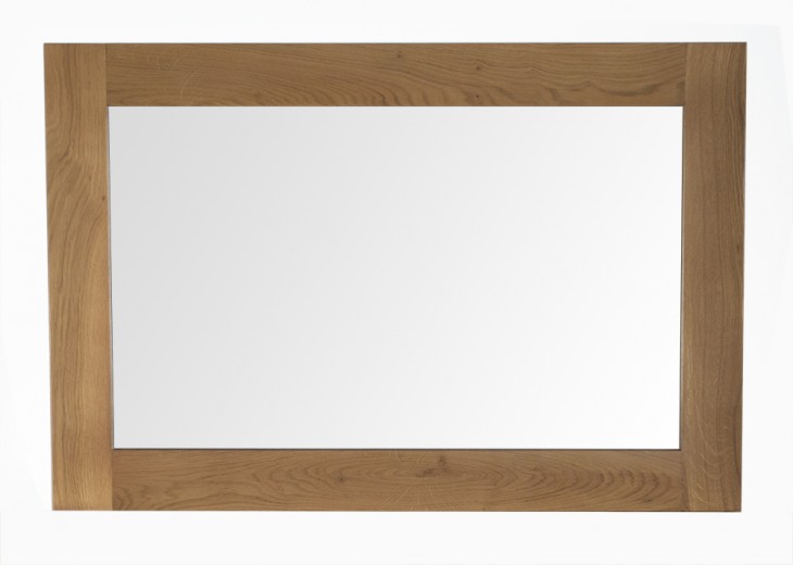 Oglinda decorativa din lemn de stejar si furnir Breeze Oak, l90xA2xH60 cm