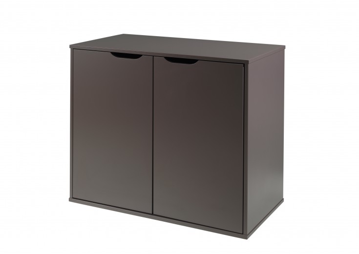 Cabinet din MDF cu 2 usi, pentru copii Pino Grej, l85,5xA43,3xH71,8 cm