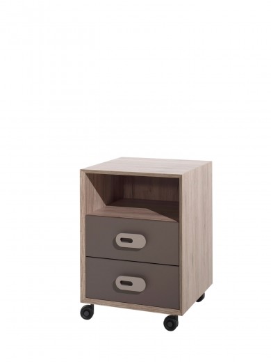 Cabinet din pal cu 2 sertare pentru copii Emiel Maro / Stejar, l48xA50xH68 cm