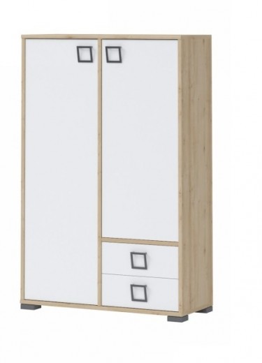 Cabinet din pal cu 2 sertare si 2 usi, pentru copii, Kiki K22 Large Fag, l86xA37xH134 cm