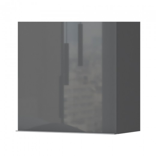 Cabinet suspendat din pal, cu 1 usa, Onyx Antracit, l55xA29xH56 cm