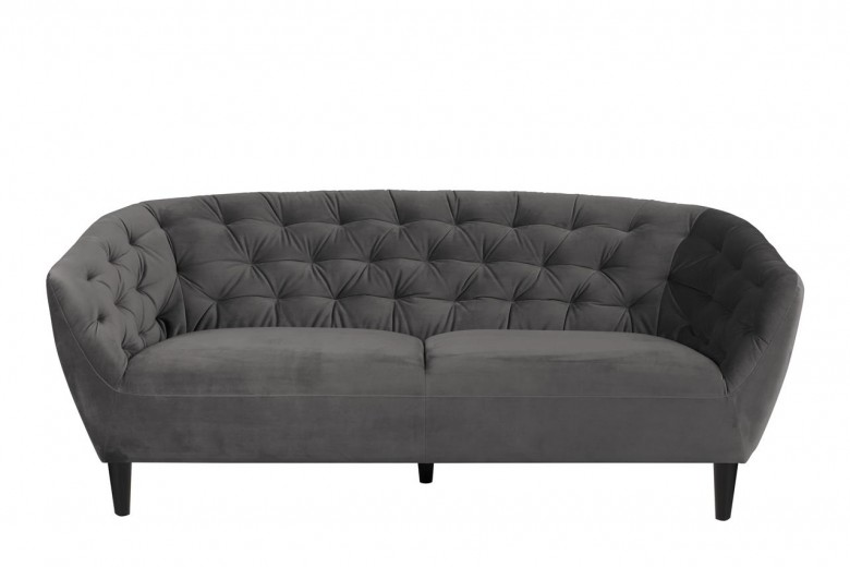 Canapea 2 locuri tapitata Ria Dark Grey
