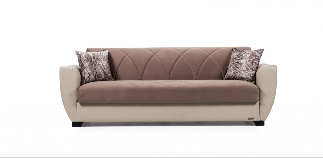 Canapea extensibila cu lada de depozitare, 3 locuri Sempati Maro K2, l230xA71xH83 cm