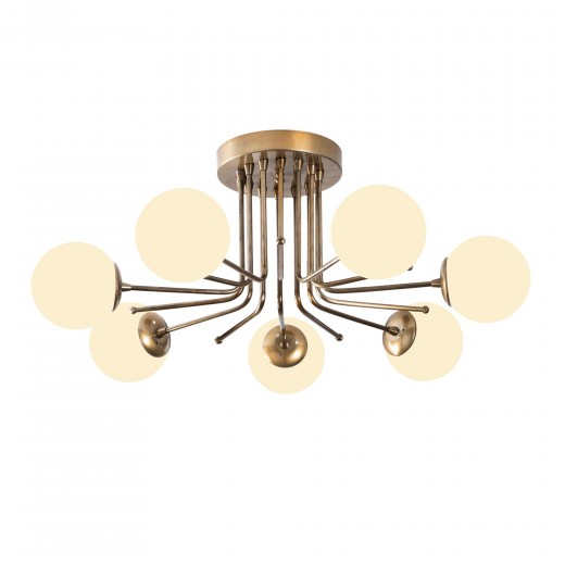 Candelabru Daisy 146-AV Auriu / Alb