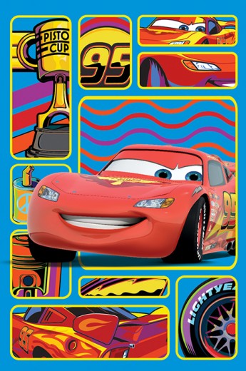 Covor Disney Kids Cars Red 027, Imprimat Digital