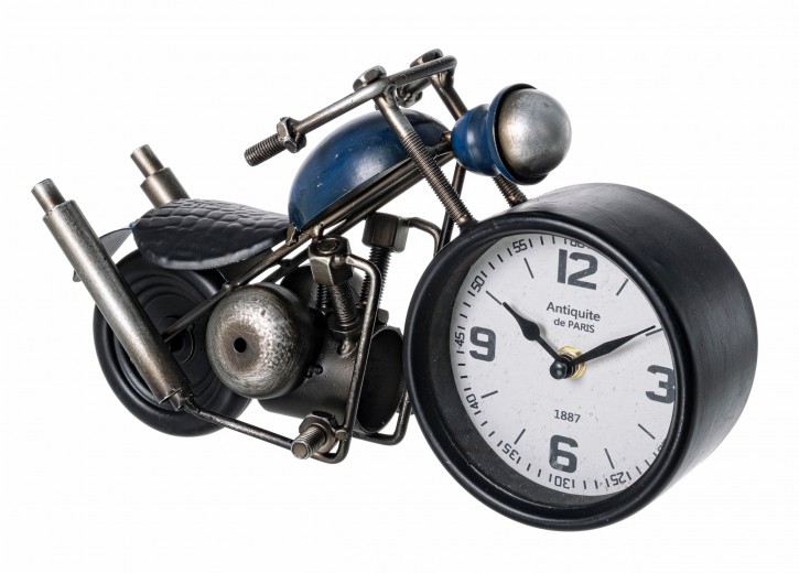 Ceas de masa Charles Motorcycle 007-2 Bleumarin / Negru, L32xl10,5xH18 cm