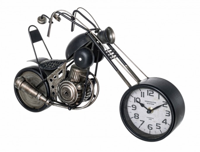 Ceas de masa Charles Motorcycle 180-1 Negru, L45xl13,5xH28 cm