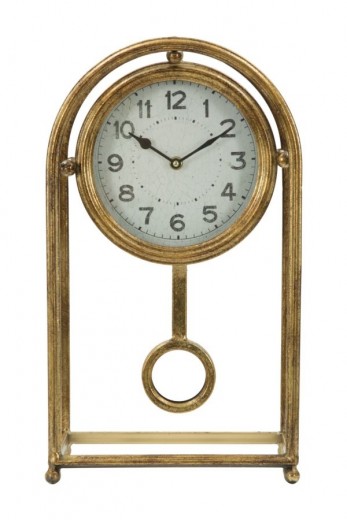 Ceas de masa Glam Pendol Auriu, 24,7 x 43,5 cm