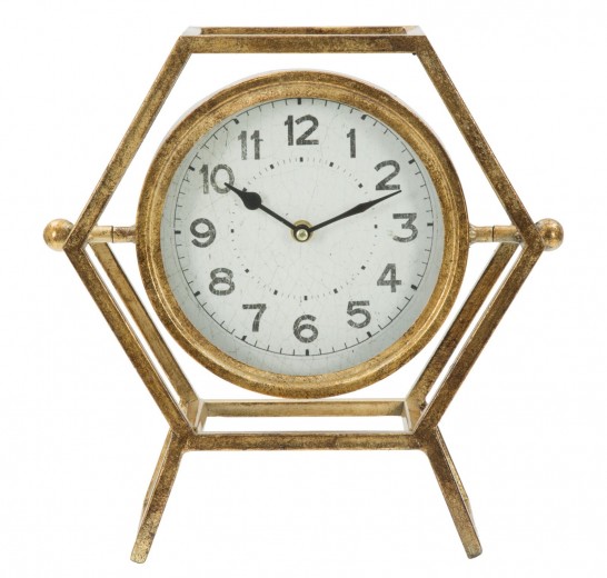 Ceas de masa Glam Retro Auriu, 31 x 31,5 cm