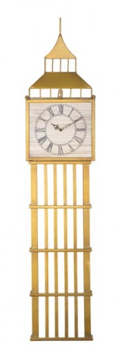 Ceas de perete Big Ben Auriu, 21,5 x 100 cm