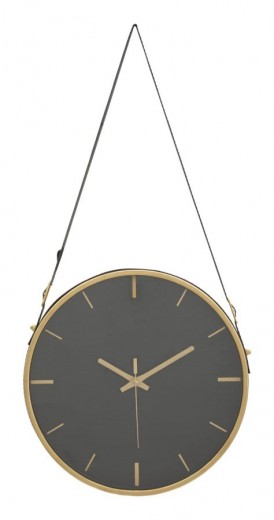 Ceas de perete Elegant Negru / Auriu, L34xl71,5 cm